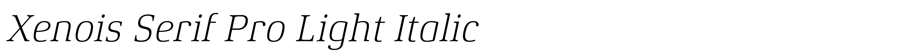 Xenois Serif Pro Light Italic